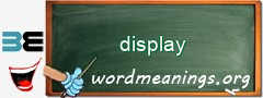 WordMeaning blackboard for display